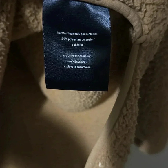 Tommy Hilfiger Hooded Sherpa quarter zip, medium, oversized. Mocha brown. GUC - Picture 10 of 11